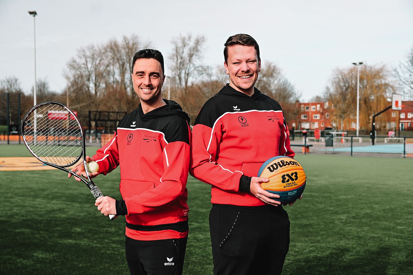 Foto buurtsportcoaches Arjen Poulie en Ruben Wijnands